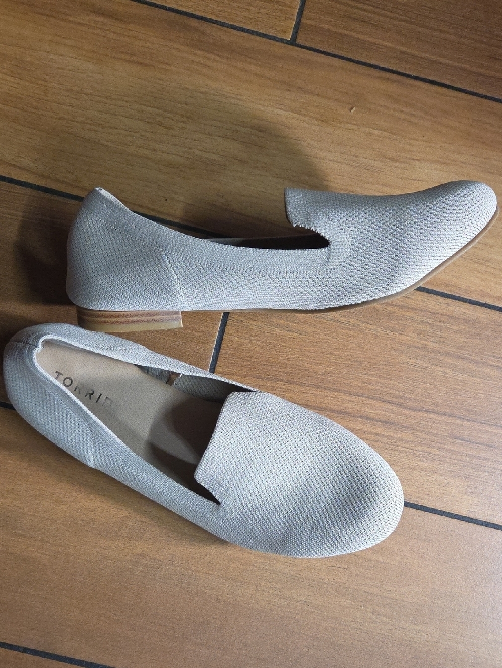 torrid Light Cream Knit Slip-On Loafers